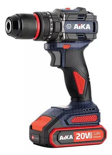 Furadeira Parafusadeira A Bateria 20v 2.0aah Aika 2 Baterias